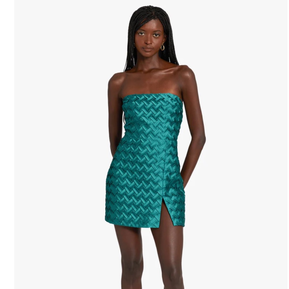 Amanda Uprichard green mini cocktail dress